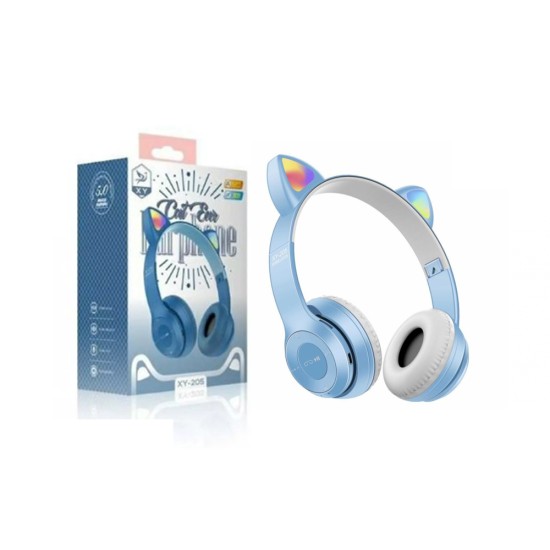 CAT EAR BLUETOOTH HEADPHONE WIRELESS XY-205 BLUE CAT EAR BLUETOOTH HEADPHONE WIRELESS XY-205 BLUE